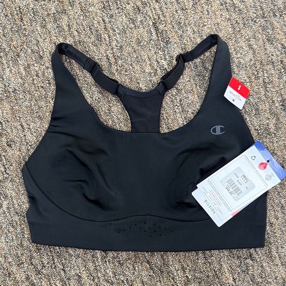 Champion Women's Black Racerback Sports Bra Small High Impact - Picture 1 of 4